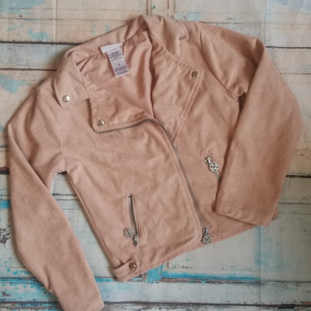Girls Sz 6 Nicole Miller moto jacket